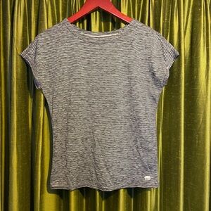 Roots Black and White Striped Short Sleeve Tee